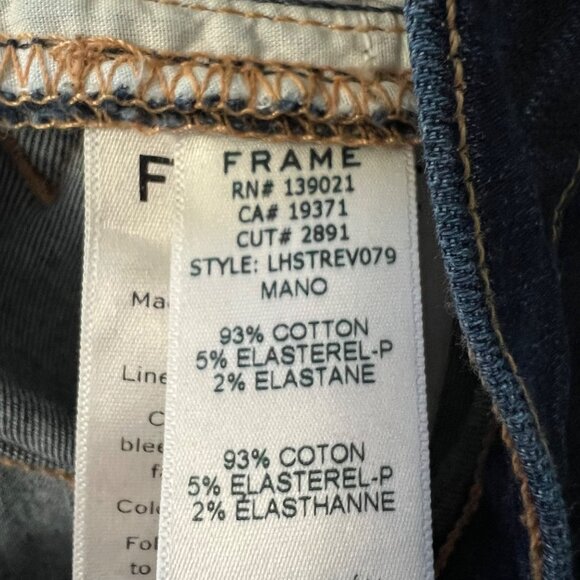 Frame Denim Womens Le High Rivet Ankle Straight Leg Jeans Mano Wash size 25 - Picture 13 of 15